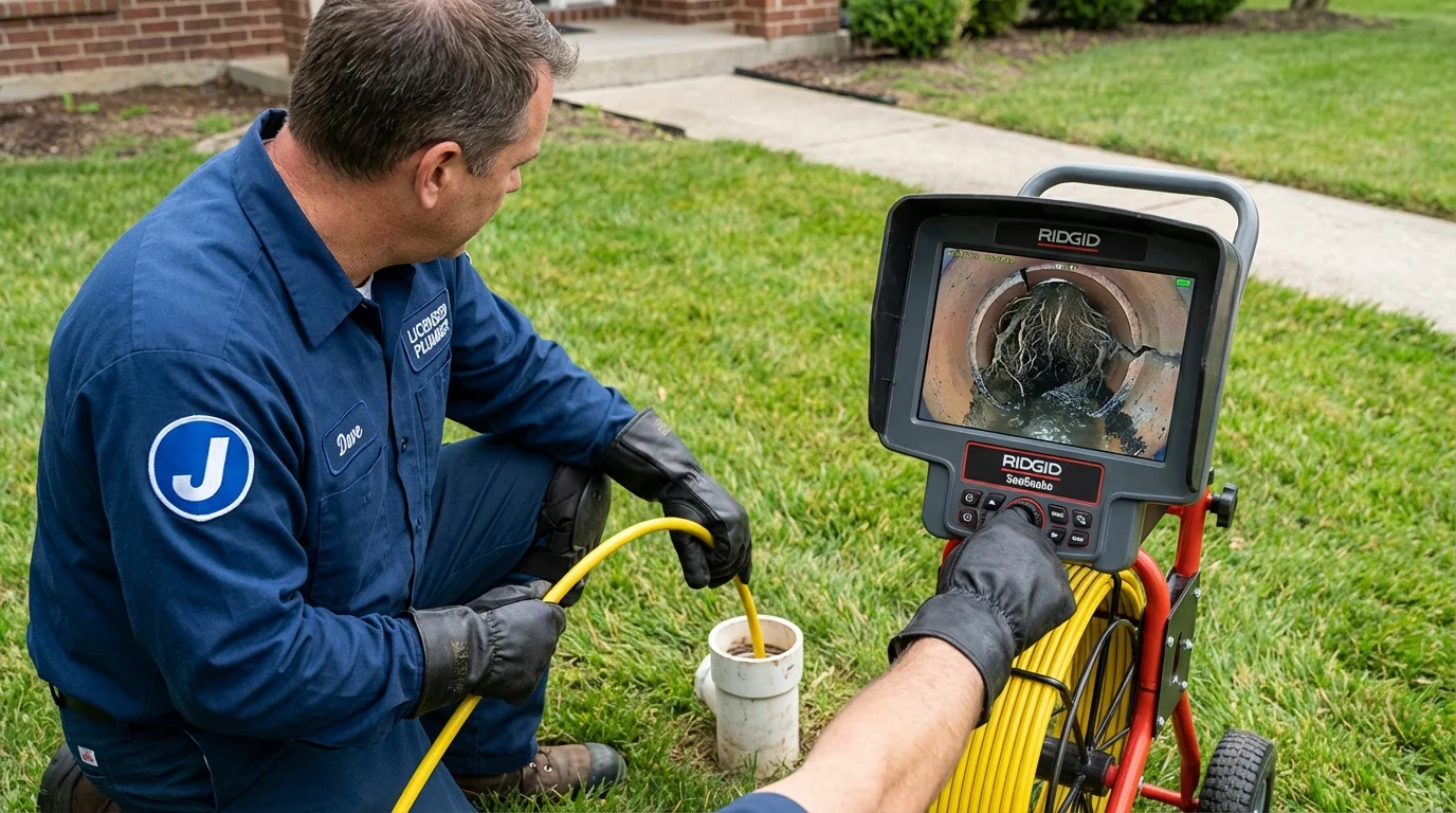 Sewer camera inspection being performed by Johns Plumbing LLC in Holdrege